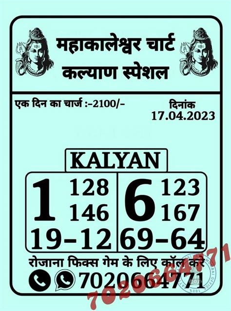 rajdhani kalyan jodi chart|kalyan chart date wise.